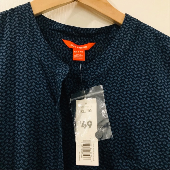 Joe Fresh Blue Patterned Half Sleeve Jumpsuit - Picture 4 of 5